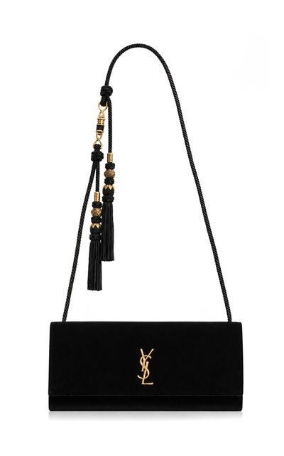 Saint Laurent Saint Laurent Kate Velvet Clutch