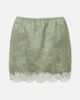 Saint Laurent Saint Laurent Lace-trimmed cotton-blend jacquard miniskirt - 1