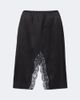 Saint Laurent Saint Laurent Lace-trimmed silk satin slip skirt - 1
