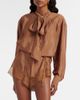 Saint Laurent Saint Laurent Lace-trimmed tie-neck romper - 2