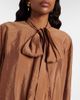Saint Laurent Saint Laurent Lace-trimmed tie-neck romper - 4