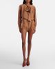 Saint Laurent Saint Laurent Lace-trimmed tie-neck romper - 8
