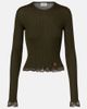 Saint Laurent Saint Laurent Lace-trimmed wool, cashmere, and silk top - 1