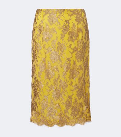 Saint Laurent Saint Laurent Lace pencil skirt