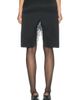 Saint Laurent Saint Laurent Lace Trimmed Satin Midi Skirt - 4