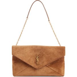 Saint Laurent Saint Laurent Large Envelope Suede Pouch on Chain