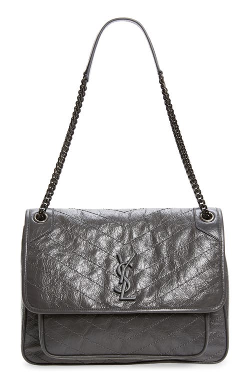 Saint Laurent Saint Laurent Large Niki Crinkled Matelassé Leather Shoulder Bag