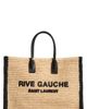 Saint Laurent Saint Laurent Large Rive Gauche Logo Woven Tote - 1