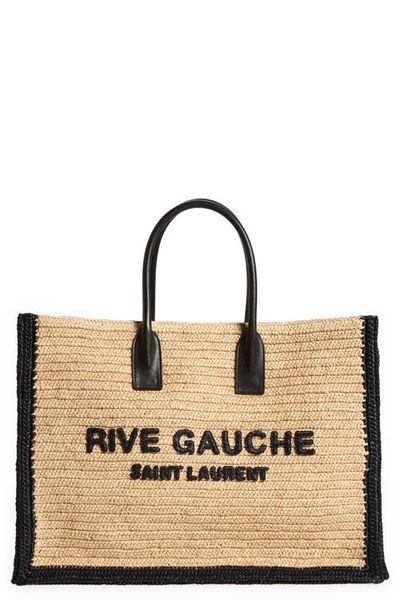 Saint Laurent Saint Laurent Large Rive Gauche Logo Woven Tote