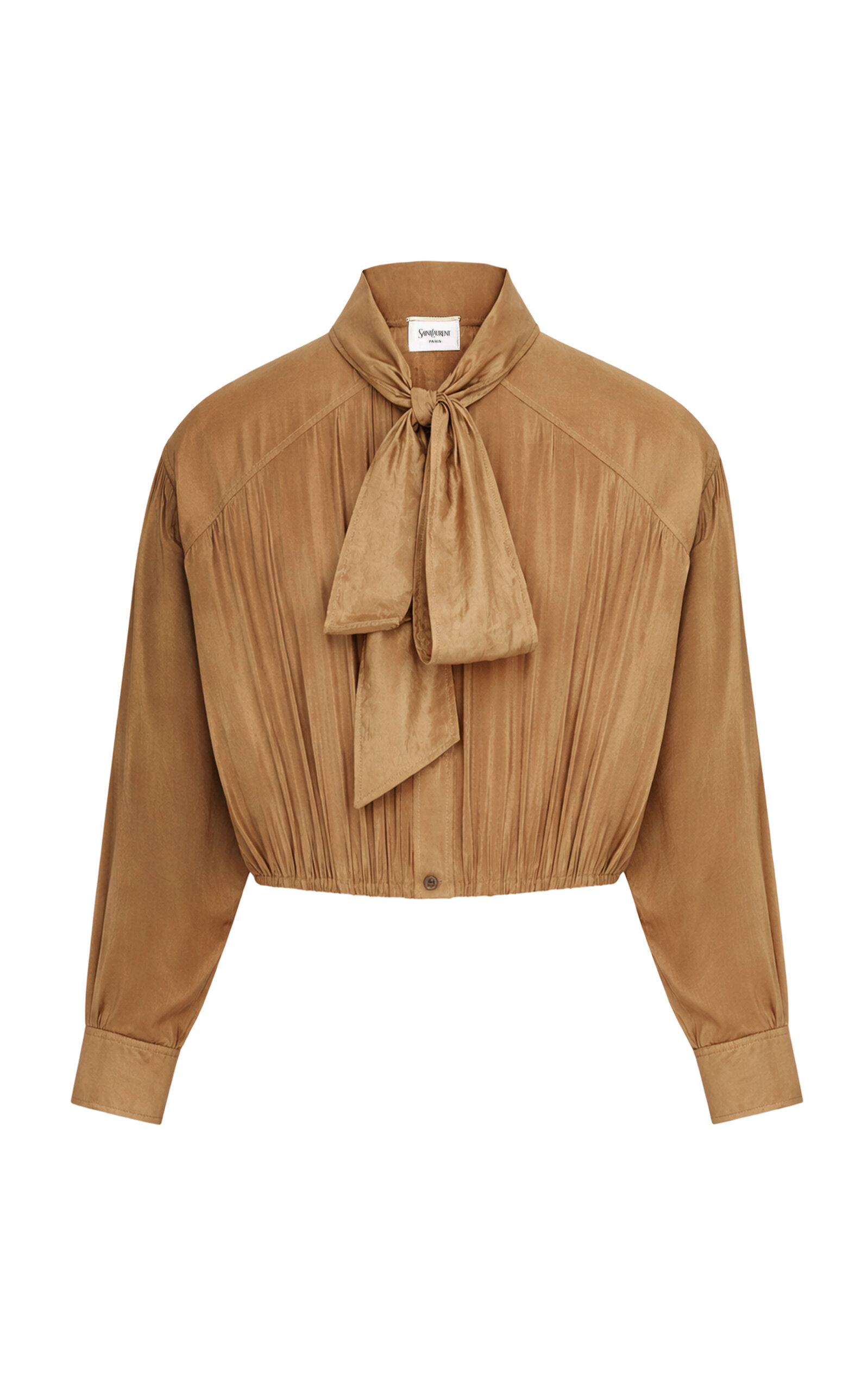 Saint Laurent Saint Laurent Lavallière Taffeta Top