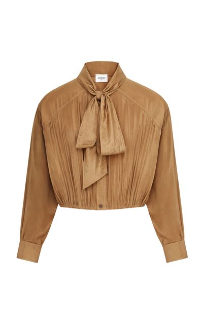Saint Laurent Saint Laurent Lavallière Taffeta Top