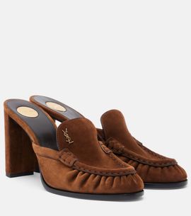 Saint Laurent Saint Laurent Le Loafer Cassandre suede mules