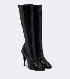 Saint Laurent Saint Laurent Le Loafer leather knee-high boots