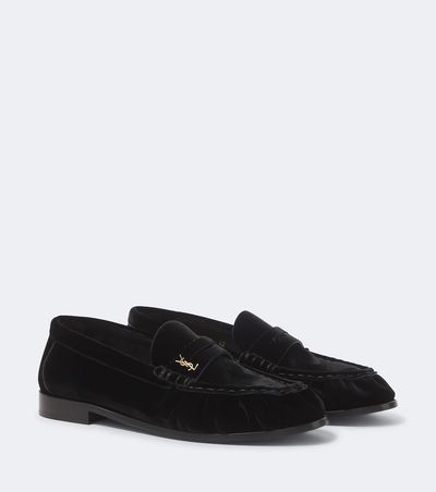 Saint Laurent Saint Laurent Le Loafer velvet penny loafers