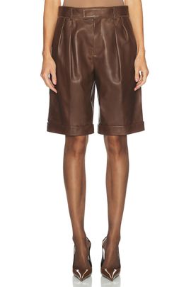Saint Laurent Saint Laurent Leather Bermuda Short