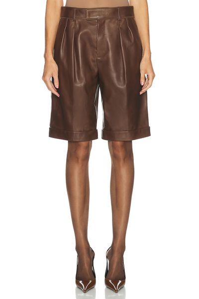 Saint Laurent Saint Laurent Leather Bermuda Short