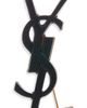 Saint Laurent Saint Laurent Leather Covered Cassandre Brooch - 1