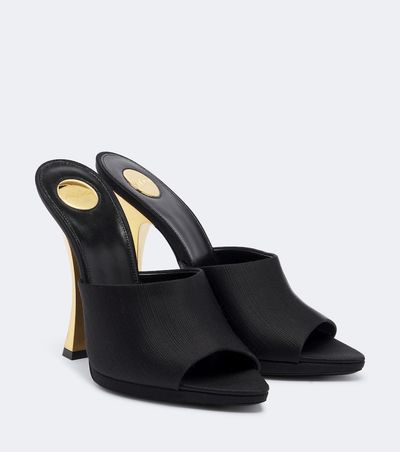 Saint Laurent Saint Laurent Leon satin mules