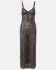 Saint Laurent Saint Laurent Leopard-print tulle slip dress - 1