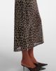 Saint Laurent Saint Laurent Leopard-print tulle slip dress - 4
