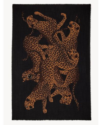 Saint Laurent Saint Laurent Leopard Stole Scarf