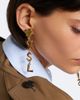 Saint Laurent Saint Laurent Logo drop earrings - 2