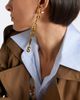 Saint Laurent Saint Laurent Logo drop earrings - 6
