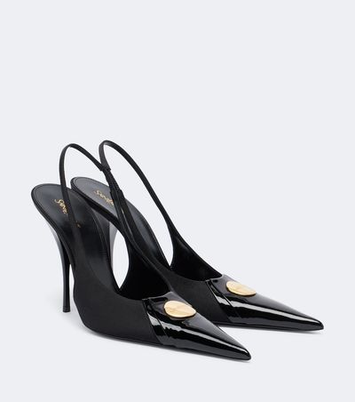Saint Laurent Saint Laurent Louis satin slingback pumps