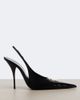Saint Laurent Saint Laurent Louis satin slingback pumps - 4