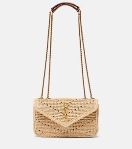 Saint Laurent Saint Laurent Loulou Mini raffia shoulder bag