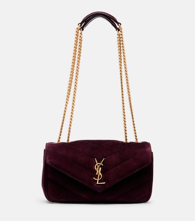 Saint Laurent Saint Laurent Loulou Small matelassÃ© suede shoulder bag