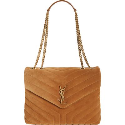 Saint Laurent Saint Laurent Medium LouLou Quilted Suede Shoulder Bag