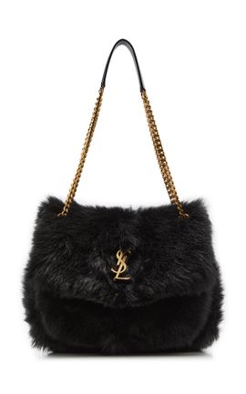 Saint Laurent Saint Laurent Medium Niki Chain Shearling Bag