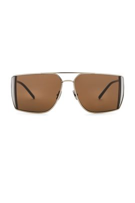 Saint Laurent Saint Laurent Metal Rectangular Sunglasses