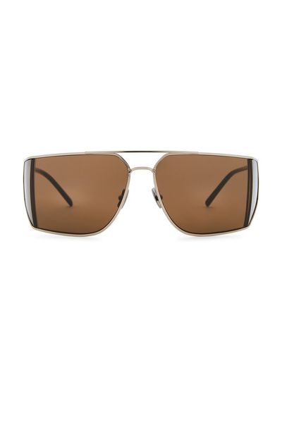 Saint Laurent Saint Laurent Metal Rectangular Sunglasses