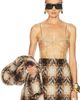 Saint Laurent Saint Laurent Metallic Floral Sheer Lace Top - 1