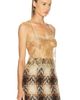 Saint Laurent Saint Laurent Metallic Floral Sheer Lace Top - 2