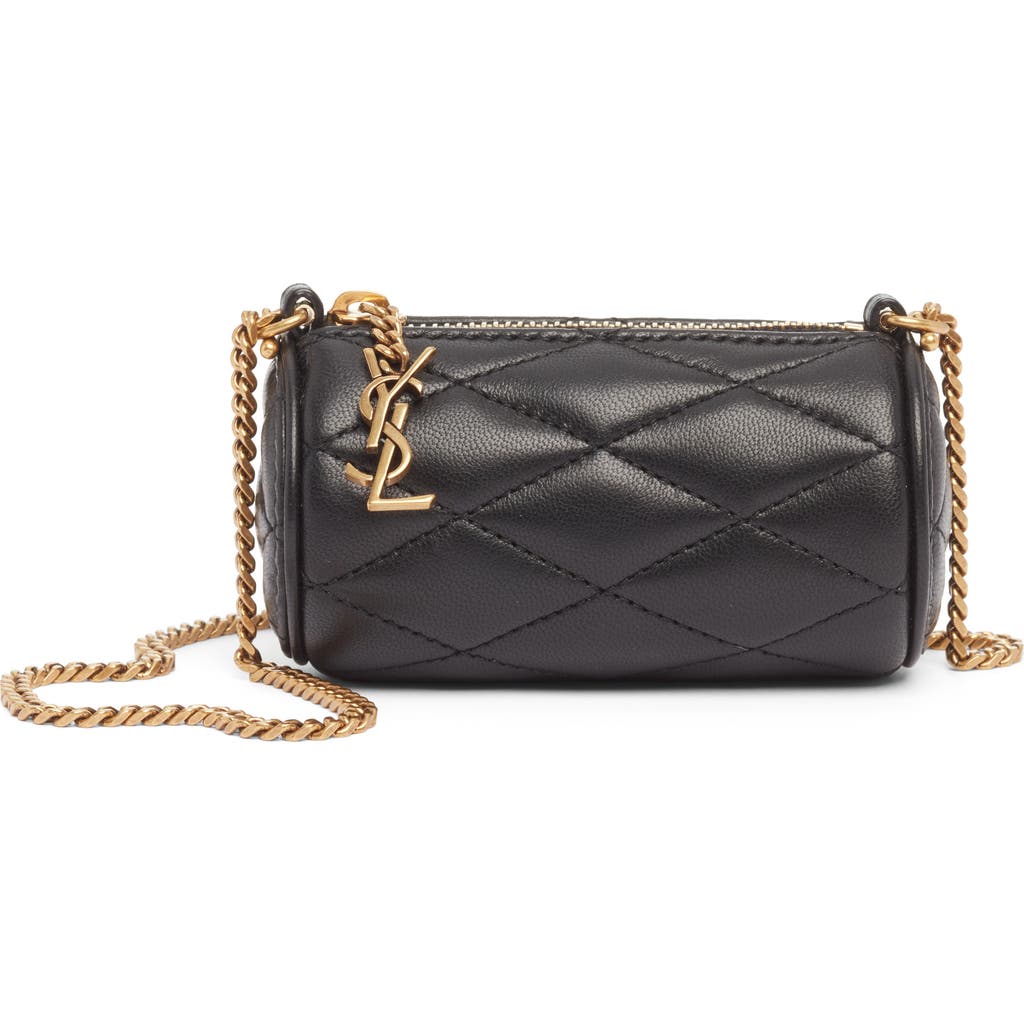Saint Laurent Saint Laurent Micro Sade Quilted Leather Tube Bag