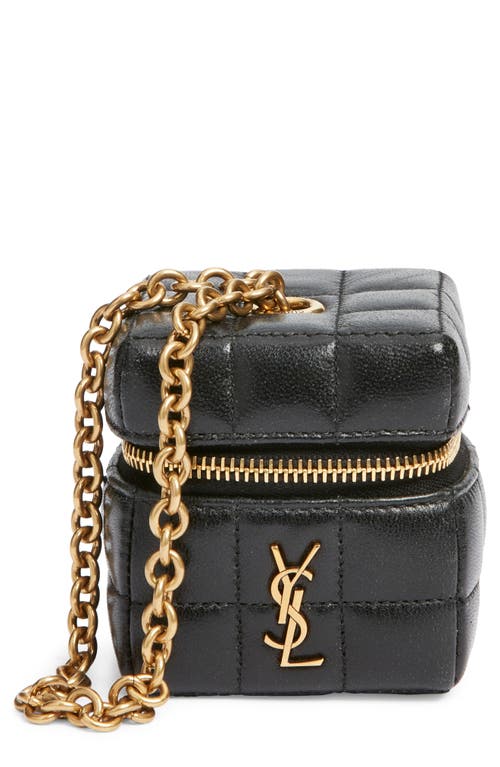 Saint Laurent Saint Laurent Mini Cassandre Matelassé Carré Leather Wristlet