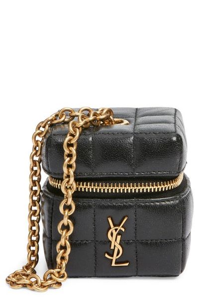Saint Laurent Saint Laurent Mini Cassandre Matelassé Carré Leather Wristlet