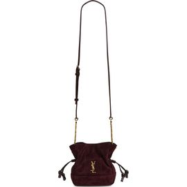 Saint Laurent Saint Laurent Mini Jamie Carré Rive Gauche Suede Shoulder Pouch