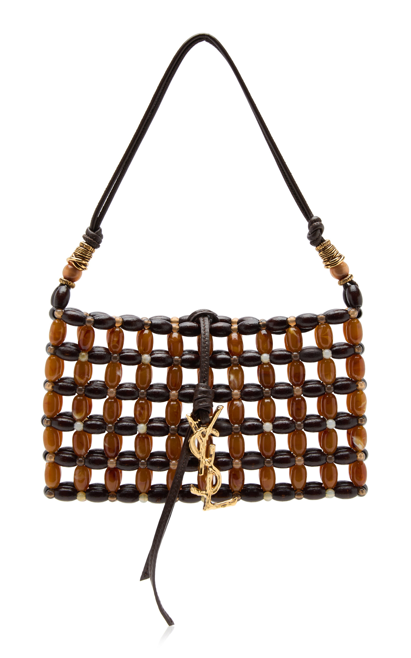 Saint Laurent Saint Laurent Mini Wood and Resin Evening Bag