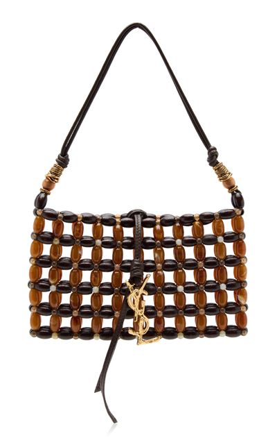 Saint Laurent Saint Laurent Mini Wood and Resin Evening Bag