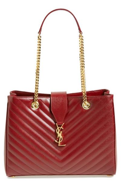 Saint Laurent Saint Laurent 'Monogram' Grained Leather Shopper