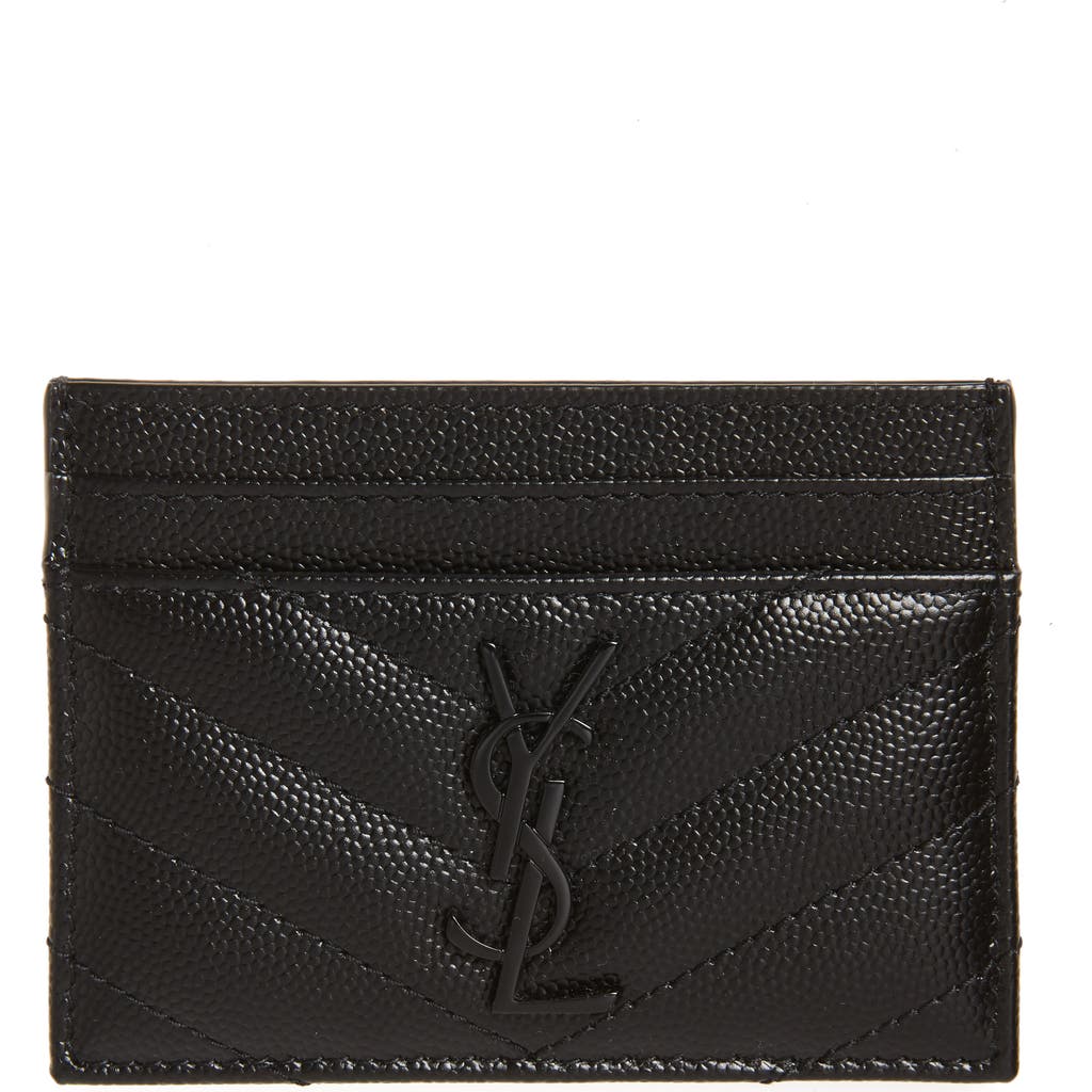 Saint Laurent Saint Laurent Monogram Leather Card Case