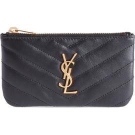 Saint Laurent Saint Laurent Monogram Leather Key Pouch