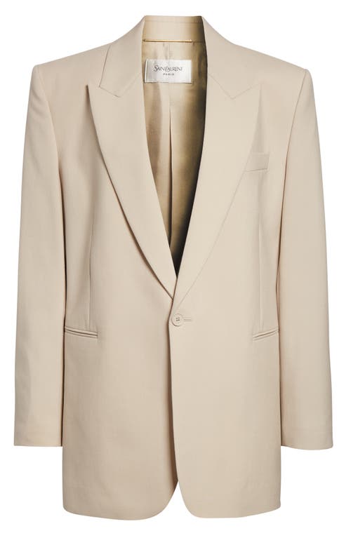 Saint Laurent Saint Laurent One-Button Wool Gabardine Blazer