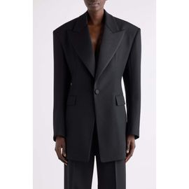 Saint Laurent Saint Laurent One Button Wool Tuxedo Blazer