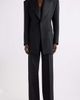 Saint Laurent Saint Laurent One Button Wool Tuxedo Blazer - 2