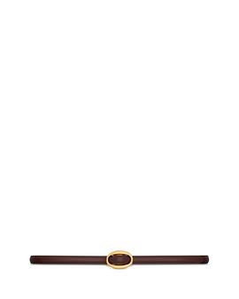 Saint Laurent Saint Laurent Oval Buckle Thin Reversible Belt